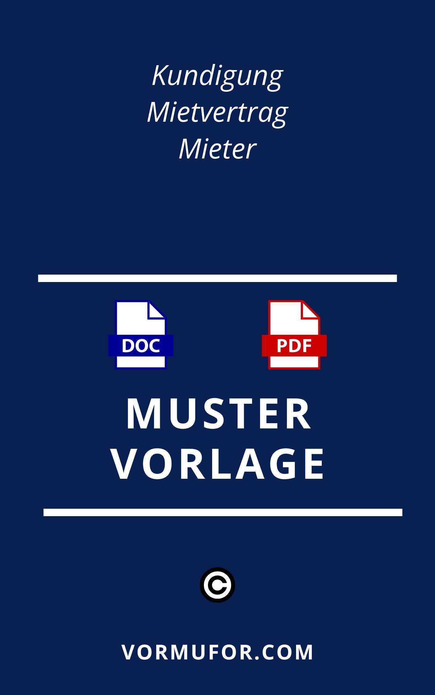 K Ndigung Mietvertrag Mieter Muster Und Vorlage